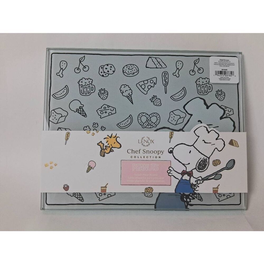 LENOX Chef Snoopy Collection Small Prep Board Peanuts-NWT 10x8'